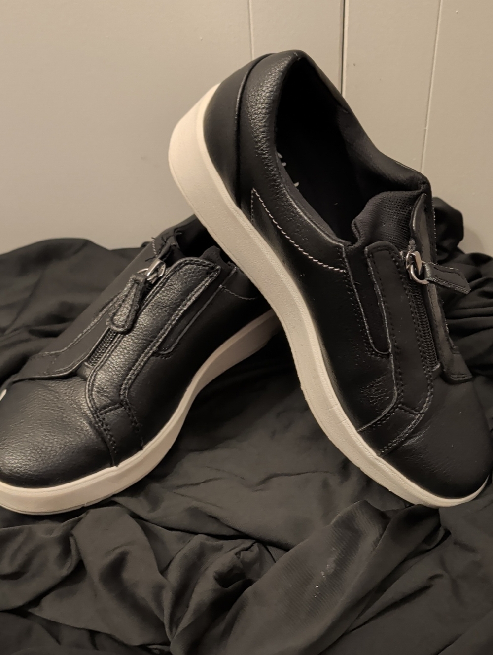 Clarks Black Sneakers with White Soles